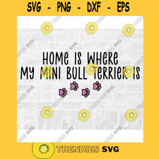 Miniature Bull Terrier SVG Dog Breed Svg Paw Print SVG Commercial Use Svg Dog Breed Stickers Svg