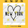New York SVG New York Heart SVG Hand Drawn Heart SVG New York Love Svg I Love New York Svg Doodle Heart Svg Commercial Use Svg