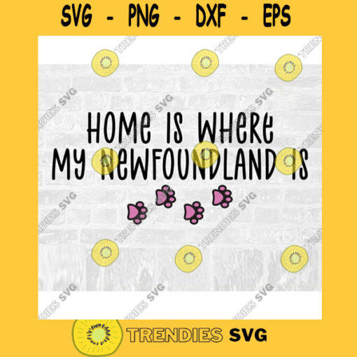Newfoundland SVG Dog Breed Svg Paw Print SVG Commercial Use Svg Dog Breed Stickers Svg