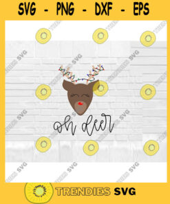 Oh Deer SVG Hand Lettered SVG Christmas svg cut files for cricut svg png dxf