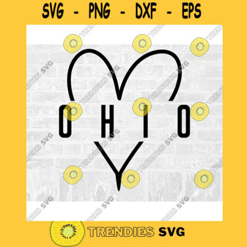Ohio SVG OH SVG Ohio Heart Svg Hand Drawn Heart Svg Ohio Love Svg Ohio State Svg Ohio Png Doodle Heart Svg Commercial Use Svg