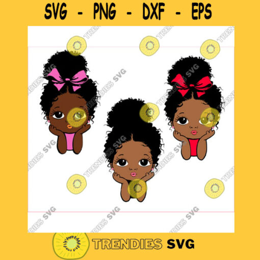 Peekaboo girl Bundle princess svg Cute black African American kids Svg Dxf Eps Png cut file CricuT African American crown bow