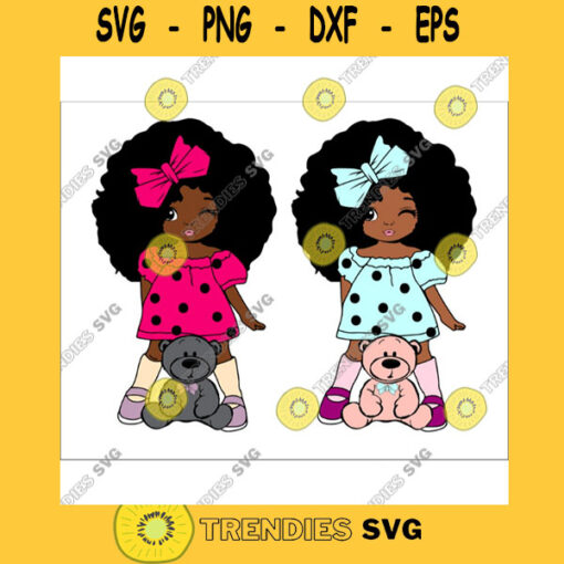 Peekaboo girl Bundle princess svg Cute black African American kids Svg Dxf Eps Png cut file CricuT African American teddy bear bow