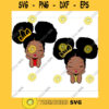 Peekaboo girl Bundle princess svg Cute black African American kids Svg Dxf Eps Png cut file for CricuT African American crown