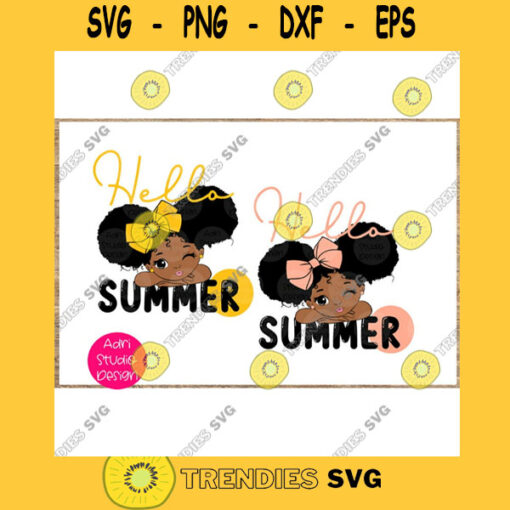 Peekaboo girl princess svg Summer Girl Svg Svg Png wink eye African American clipart crown bundle BLACK princess Hello Summer Svg