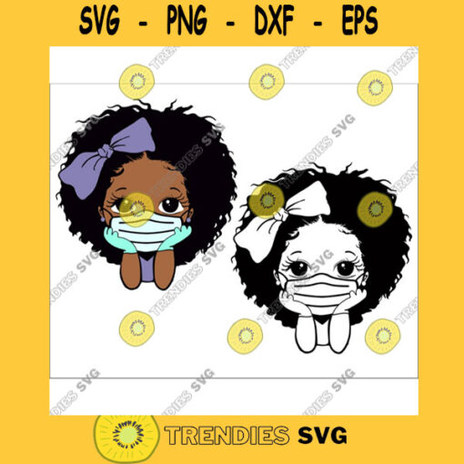 Peekaboo girl with afro hair svg Cute black African American kids Svg Dxf Eps Png cut file for CricuT African American clipart