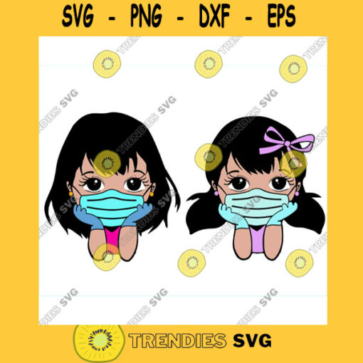 Peekaboo girl with ponytails svg Cute American kids Svg Dxf Eps Png cut file clipart peekaboo peeking svg Caucasian or mixed girls