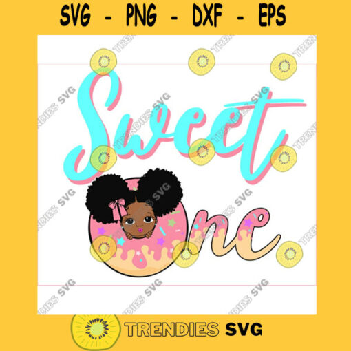 Peekaboo girl with puff afro ponytails svg 1st Birthday SVG First Birthday 1st Birthday Girl Birthday Girl Sweet One SVG Cute birthday