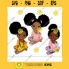 Peekaboo girl with puff afro ponytails svg Cute black African American kids Svg Dxf Eps Png BEADS svg African American clipart