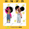 Peekaboo girl with puff afro ponytails svg Cute black African American kids Svg Dxf Eps Png cut file bundle African American clipart