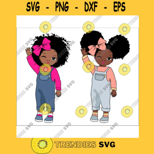 Peekaboo girl with puff afro ponytails svg Cute black African American kids Svg Dxf Eps Png cut file bundle African American clipart