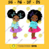 Peekaboo girl with puff afro ponytails svg Cute black African American kids Svg Dxf Eps Png cut file for CricuT African American clipart