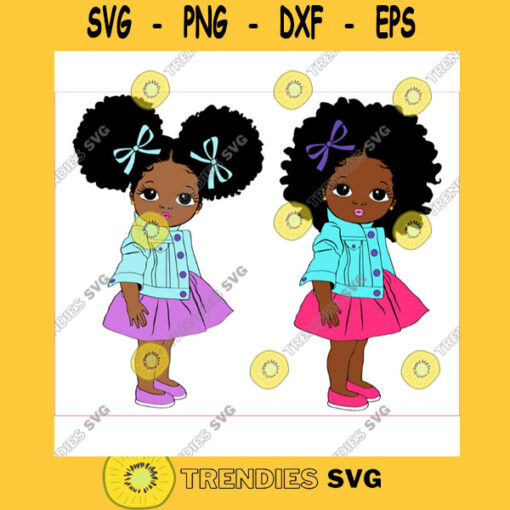 Peekaboo girl with puff afro ponytails svg Cute black African American kids Svg Dxf Eps Png cut file for CricuT African American clipart