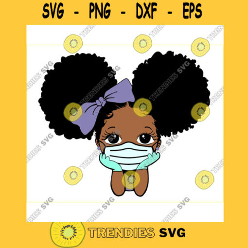 Peekaboo girl with puff afro ponytails svg Cute black African American kids Svg Eps Png cut file for CricuT African American clipart
