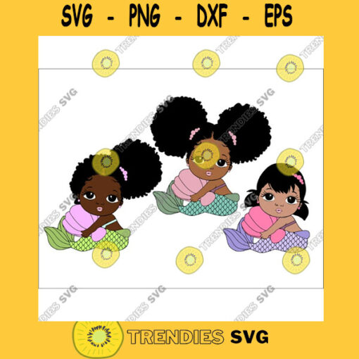 Peekaboo girl with puff afro ponytails svg Mermaid svg black mermaid princess birthday party afro girl Png sublimation clip art