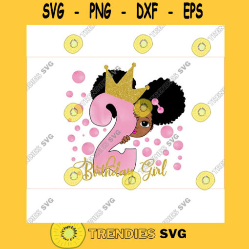 Peekaboo girl with puff afro ponytails svgtwo svg 2nd birthday svg second svg birthday SVG 2 year old sublimationr birthday girl