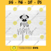 Pug Mom SVG Dog Mom SVG Pug svg Hand Lettered SVG Dog svg files for Cricut svg png dxf