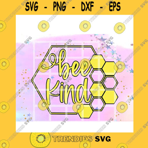 Quotation SVG Bee Kind Let It Bee Geometric