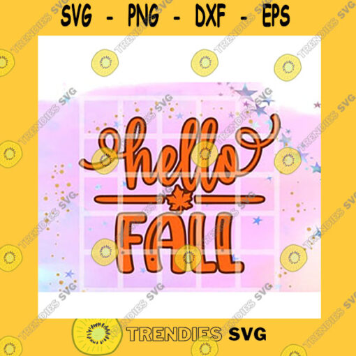 Quotation SVG Hello Fall Geometric Autumn