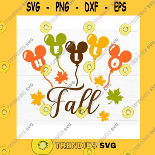 Quotation SVG Mouse Head Balloons Hello Fall T