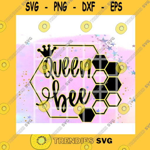 Quotation SVG Queen Bee Bee Kind Geometric