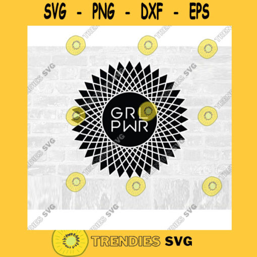 RBG SVG Girl Power SVG Ruth Bader Ginsburg Mandala Svg Commercial Use Printable Sticker