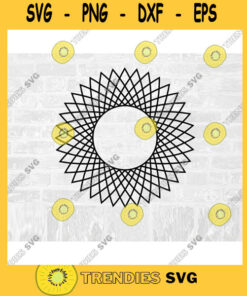 RBG SVG Ruth Bader Ginsburg Lace Collar Mandala Svg Commercial Use Printable Sticker