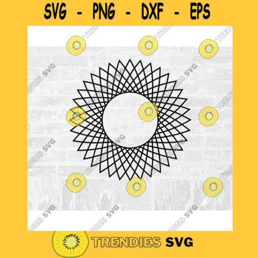 RBG SVG Ruth Bader Ginsburg Lace Collar Mandala Svg Commercial Use Printable Sticker