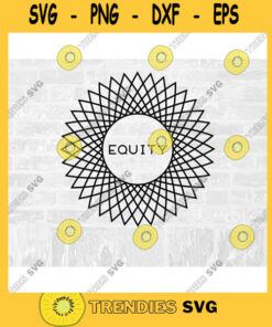 Rbg Svg Ruth Bader Ginsburg Lace Collar Mandala Svg Equity Svg Commercial Use Printable Sticker Cut File Svg, Png, Silhouett