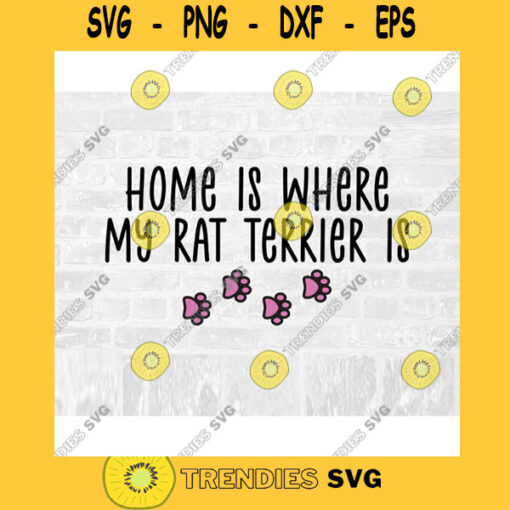 Rat Terrier SVG Dog Breed Svg Paw Print SVG Commercial Use Svg Dog Breed Stickers Svg