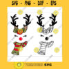Reindeer SVG Christmas SVG Reindeer Head Svg Reindeer Clip Art Reindeer Face SVG Christmas Reindeer Cricut Silhouette Cut File
