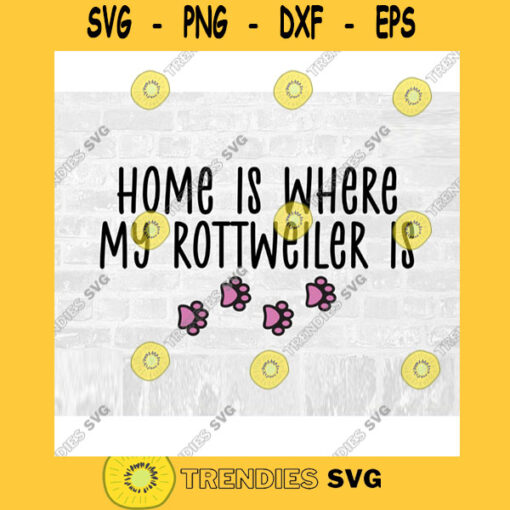 Rottweiler SVG Dog Breed Svg Paw Print SVG Commercial Use Svg Dog Breed Stickers Svg