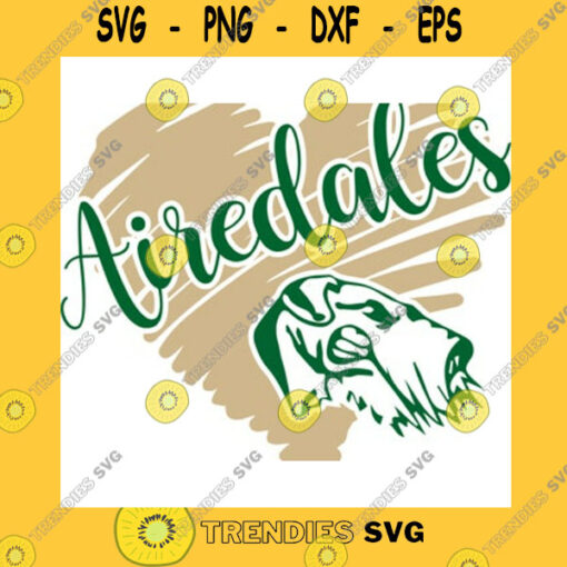 School SVG Airedales Svg Airedales Hearthigh School Mascot School Spirit Airedales Cricut Cut Files Silhouette School Pride