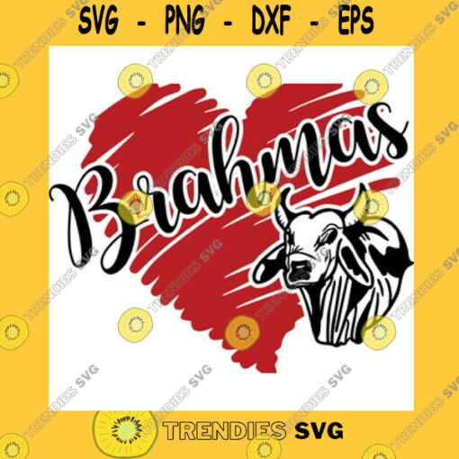 School SVG Brahma Svg Brahma Svg Cricut Cut Files Brahma Heart School Spirit Pride High School Mascot