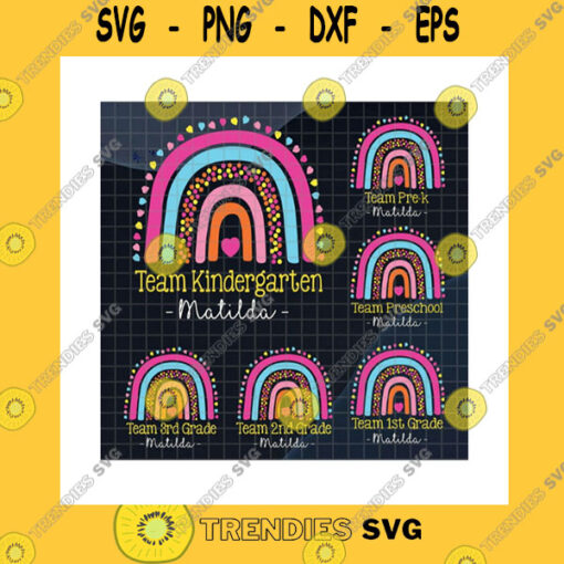 School SVG Bundle Team Grade SvgCustom GradeCustom NamePersonalized DesignRainbow Little HeartsBack To School SvgCricut