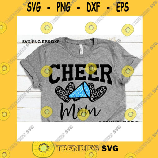 School SVG Cheer Mom Svg Leopard Glitter Cheerleader Svg Football Leopard Print Heart Svg Cheer Group Shirts Svg School Spirit Shirt Iron On Png