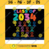 School SVG Colorful Class Of 2034 Checklist Grow With Me Graduation Back To School Student Teacher School Day Svg Eps Png Dxf Clipart Cricut.