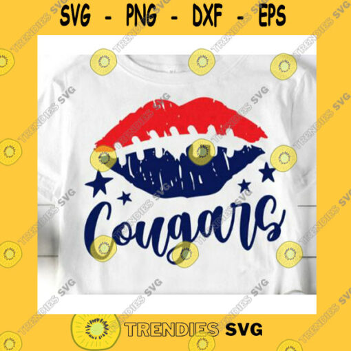 School SVG Cougars Football Svg Football Svg Cricut School Team Svg Football Iron On Cougars Svg Lips FootballCheerleader Mom SvgSport Team Svg