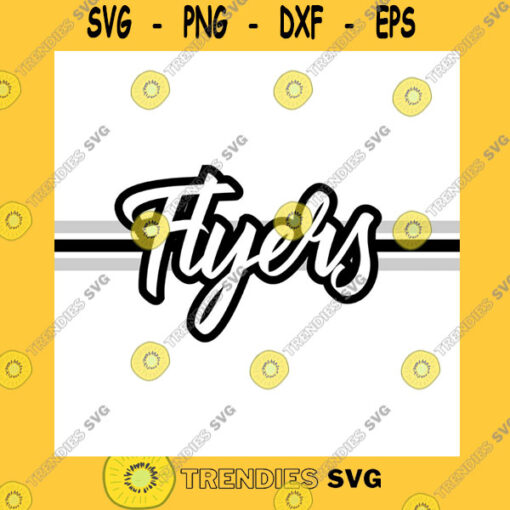 School SVG Flyers Svg Flyers Stripes Flyers Cricut Cut Files Silhouette. Flyers Clipart High School Mascot Svg School Spirit Pride