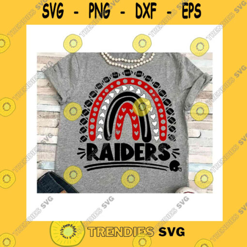 School SVG Football Svg Dxf Jpeg Silhouette Cameo Cricut Printable Football Iron On Raiders Football Rainbow Helmet Cheerleader Cute School Spirit
