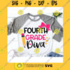 School SVG Fourth Grade Diva Svg Girl 4Th Grade Svg Back To School Svg First Day Of School Fourth Grade Shirt Svg File For Cricut Silhouette Png