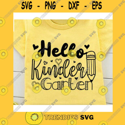School SVG Hello Kindergarten Svg Mini Student Svg Back To School Svg School Shirt Svg Cricut SvgSilhouette First Day Of School SvgGirls Svg