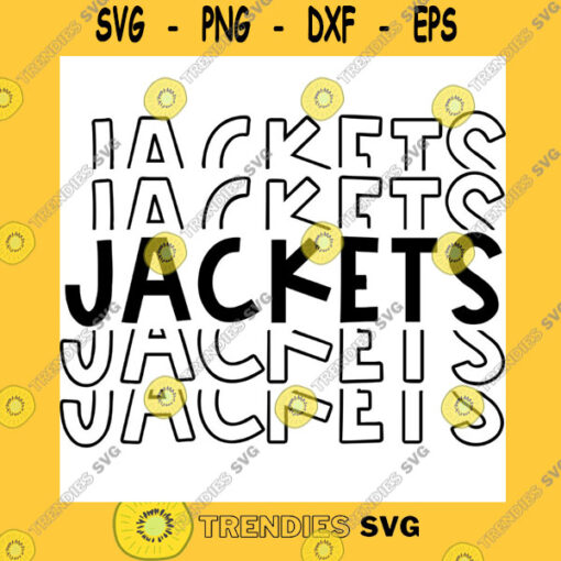 School SVG Jacket Svg High School Mascot School Spirit Words Yellow Jackets Bee Clipart Cricut Cut Files Silhouette