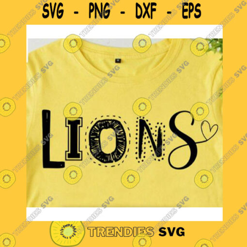 School SVG Lions Svg Football Lions Svg Silhouette School Team Svg Love Lions Svg Cameo Cricut Mama Svg Football SvgCheerleader SvgLions Team