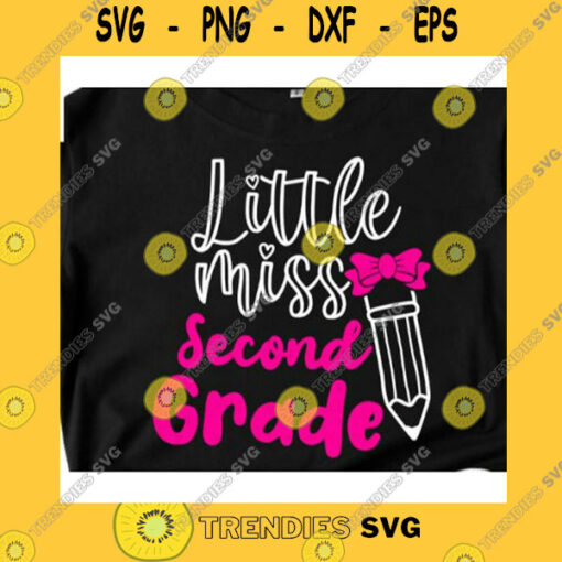 School SVG Second Grade Girl Svg Little Miss Second Grade Svg Back To School Svg School Shirt Svg Cricut SvgSecond Grade TimeSilhouetteGirls Svg