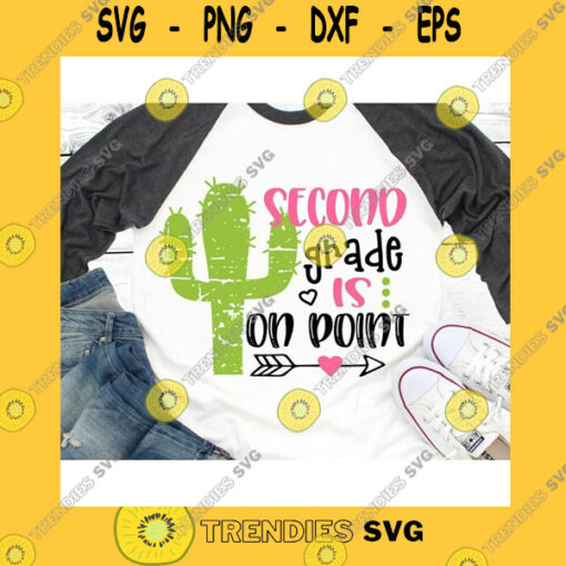 School SVG Second Grade Is On Point Svg Girl 2Nd Grade Back To School Svg Girl Second Grade Shirt School Kids Funny Svg Files For Cricut Png