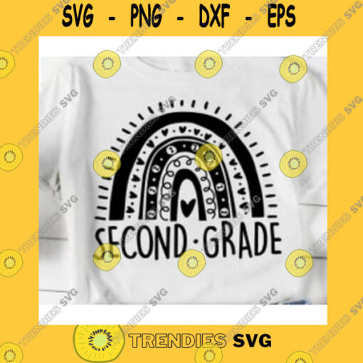 School SVG Second Grade Rainbow Svg Rainbow Svg Back To School Svg Second Grade Svg School Shirt Svg Cricut Second Grade TimeSilhouetteTeacher