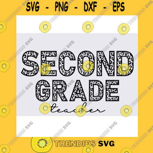 School SVG Second Grade Teacher Half Leopard Svg Png Virtual Teacher Back To School Svg Teaching Designs Teacher Leopard Svg Png Funny Teacher Svg