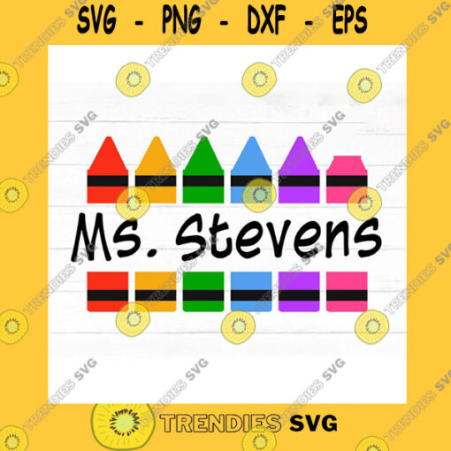 School SVG Teacher Crayon Split Monogram Frame Svg School Svg Cut File For Cricut Kindergarten Pre K Kids Svg Png Art Teacher Shirt Vinyl Decal Svg