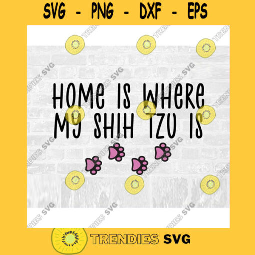 Shih Tzu SVG Dog Breed Svg Paw Print Svg Commercial Use Svg Dog Breed Stickers Svg